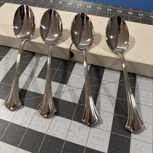 International Stainless Resplendence (4) Oval Soup Spoons Stainless Korea 18/8